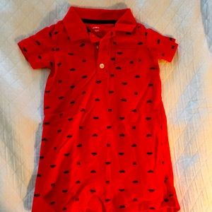 Red car polo onesie